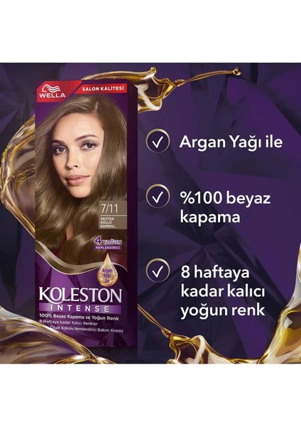 Koleston Intense Saç Boyası 7/11 Ekstra Küllü Kumral - Salon Kalitesi