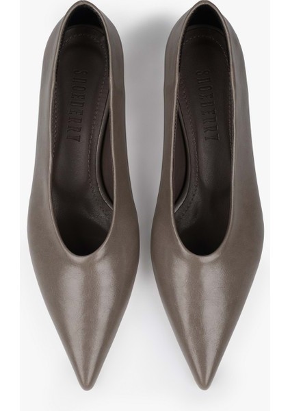 Kadın Corin Vizon Cilt Kısa Topuklu Stiletto fiyatları