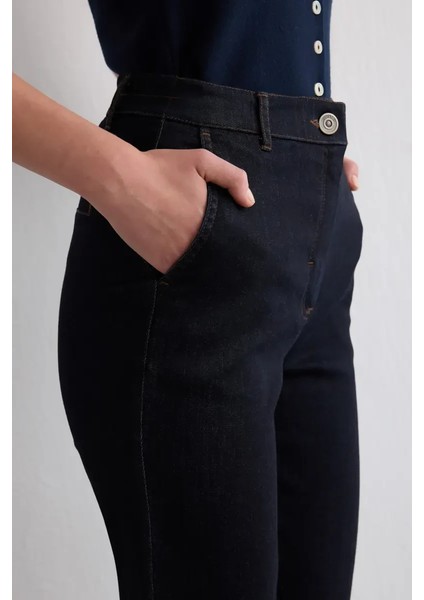 Tencel Denim Mom Pantolon - Lacivert fırsatları