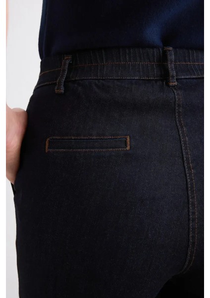 Tencel Denim Mom Pantolon - Lacivert indirimleri