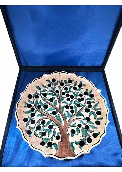 Zeytin Ağacı Desenli 30CM Iznik Çini Tabak modelleri