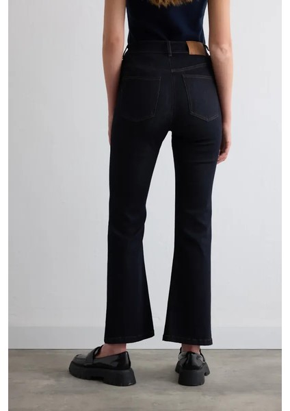 Tencel Denim Flare Pantolon - Lacivert fırsatları