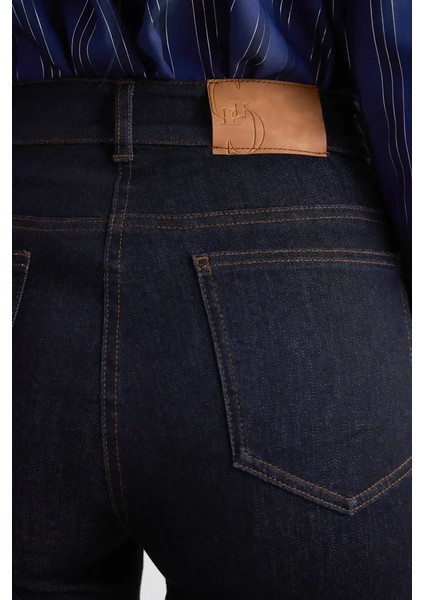 Tencel Denim Slim Pantolon - Lacivert fırsatları