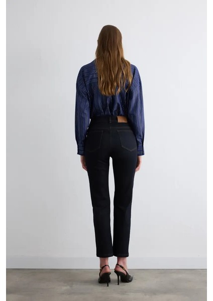 Tencel Denim Slim Pantolon - Lacivert indirimleri