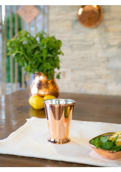 Bakır Şerbet Bardağı Kısa 2'li Parlak Bakır Renk fiyatları