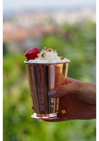 Bakır Şerbet Bardağı Kısa 2'li Parlak Bakır Renk indirimleri