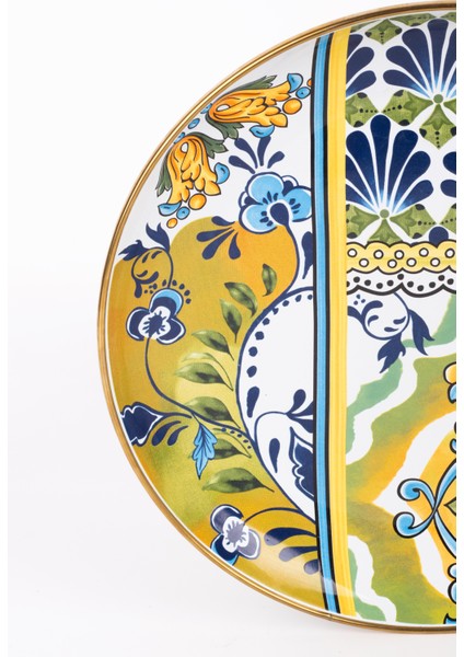 Selge 26 cm Dekoratif Emaye Servis Sunum Tabağı fırsatları