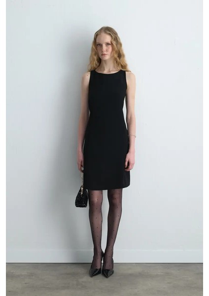 Krep Jile Elbise - Siyah fiyatları