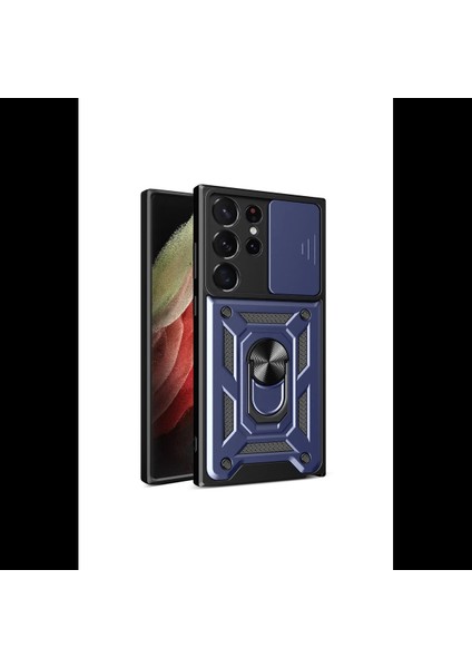 Samsung Galaxy S23 Ultra Kılıf Pars Lens Yüzüklü Silikon