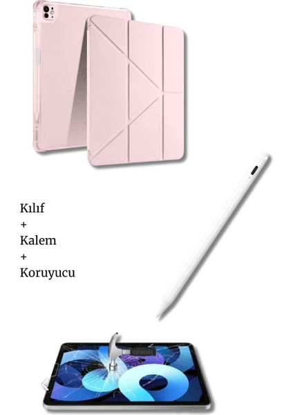 iPad Air 13" M2 M3 A3270 A3271 A2899 A2903 Çip Uyumlu Tablet Kılıfı Tablet Kalemi ve Ekran Koruyucu