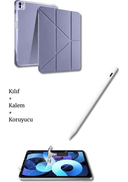 iPad Air 13" M2 M3 A3270 A3271 A2899 A2903 Çip Uyumlu Tablet Kılıfı Tablet Kalemi ve Ekran Koruyucu