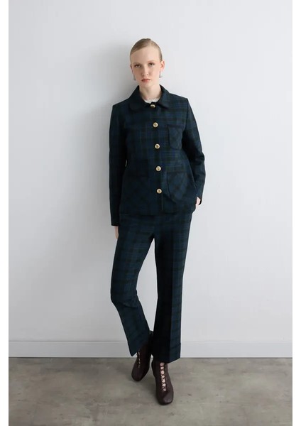 Cepli Ekose Ceket - Lacivert fiyatları