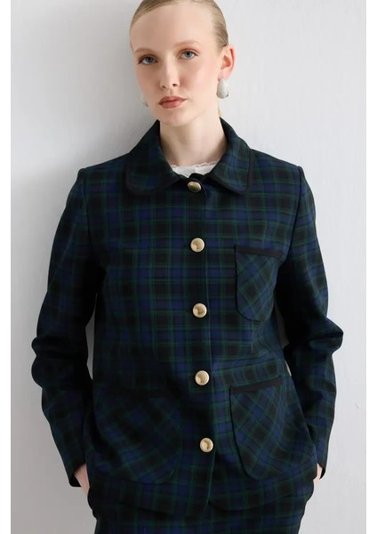 Cepli Ekose Ceket - Lacivert modelleri