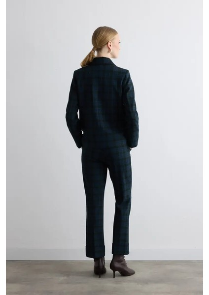 Cepli Ekose Ceket - Lacivert indirimleri