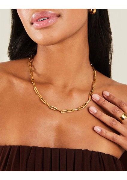 Çelik Chunky Kolye Gold modelleri