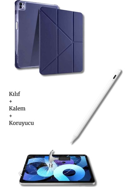 iPad Air 13" M2 M3 A3270 A3271 A2899 A2903 Çip Uyumlu Tablet Kılıfı Tablet Kalemi ve Ekran Koruyucu