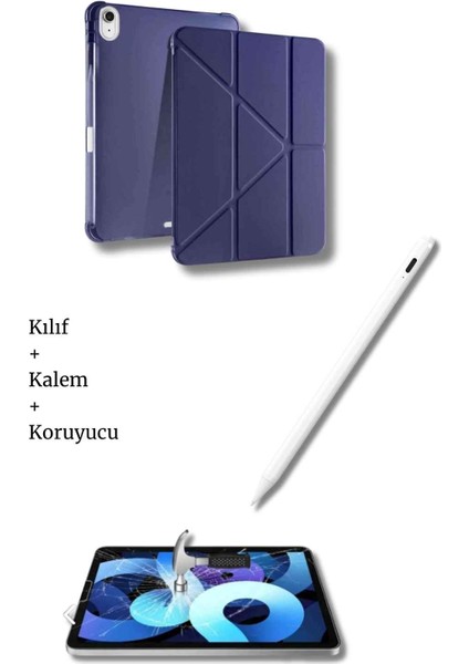 iPad Air 11" A3270 A3271 A2899 A2903 M3 M2 Çip Uyumlu Tablet Kılıfı Tablet Kalemi ve Ekran Koruyucu