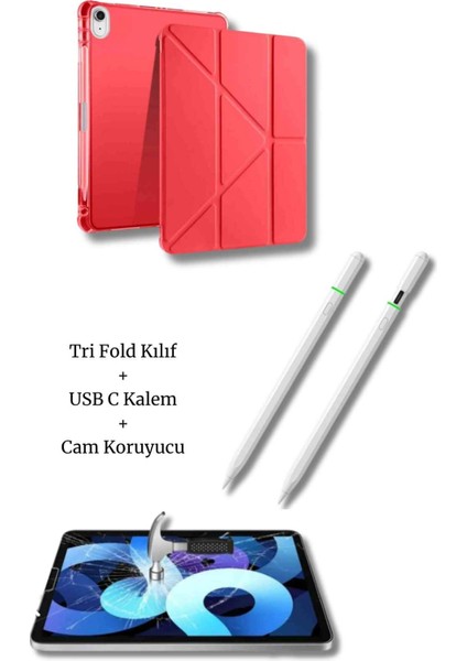 iPad A16 11. ve 10. Nesil ile Uyumlu A3355 A2757 Premium 3’lü Tablet Aksesuar Seti