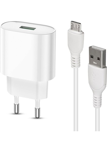 2.1 A Şarj Adaptörü + Micro USB Şarj - Data Kablosu