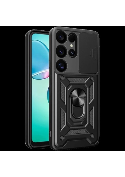Samsung Galaxy S25 Ultra Kılıf Pars Lens Yüzüklü Silikon