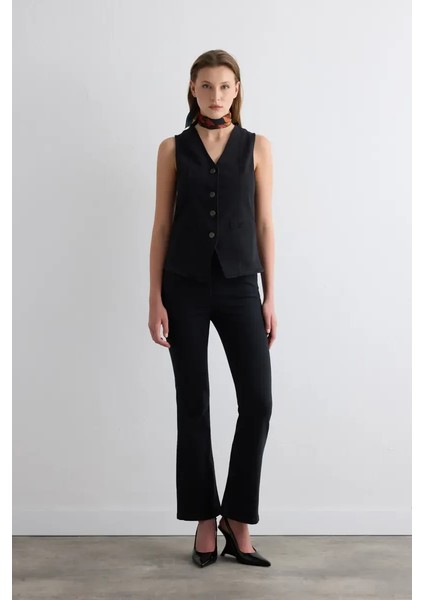 Tencel Denim Black Yelek - Siyah fiyatları