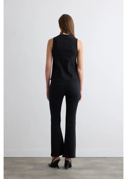 Tencel Denim Black Yelek - Siyah fırsatları