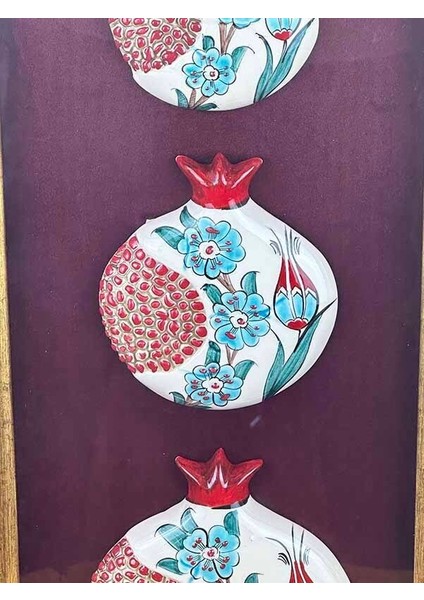 Yabancı Misafire Hediye Bereket Simgesi Laleli Çini Nar Panosu fiyatları