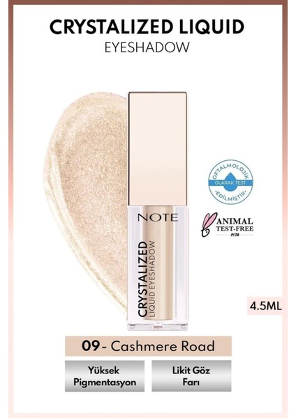 Crystalized Liquid Eyeshadow Likit Metalik Göz Farı - 09 Cashmere Road