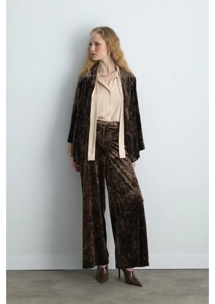 Anka Koleksiyonu Kadife Kimono - Haki fırsatları