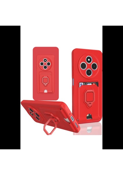 Xiaomi Redmi 14C Kılıf Zuma Kartvizitli Yüzüklü Silikon