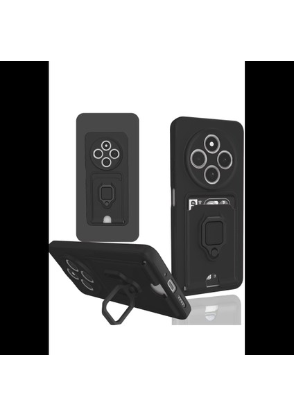 Xiaomi Redmi 14C Kılıf Zuma Kartvizitli Yüzüklü Silikon