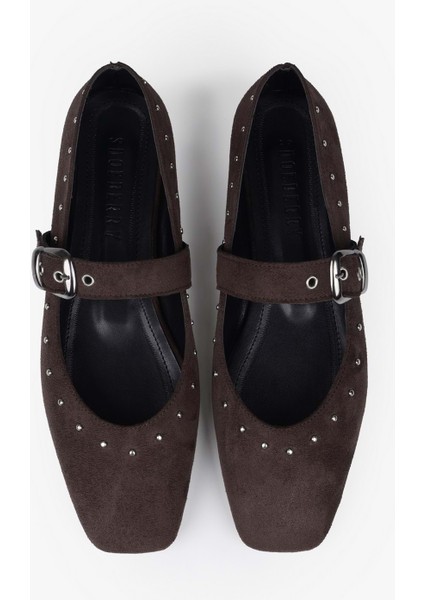 Kadın Neria Kahve Süet Troklu Babet fiyatları