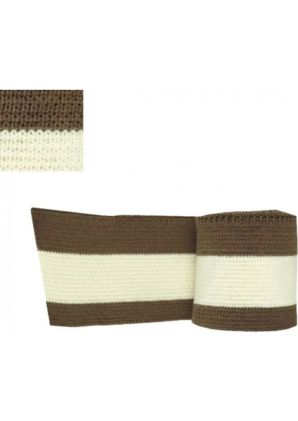 Triko Dokuma Ribana Şerit En 94 Boy 4.5 cm Kahverengi Ortası Ham Bej 1 Adet T503 fiyatları