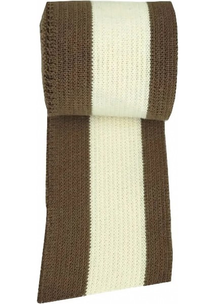 Triko Dokuma Ribana Şerit En 94 Boy 4.5 cm Kahverengi Ortası Ham Bej 1 Adet T503 modelleri