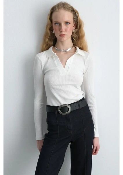 Antik Tokalı Deri Kemer - Siyah