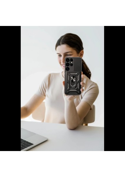 Samsung Galaxy S25 Ultra Kılıf Pars Lens Yüzüklü Silikon modelleri