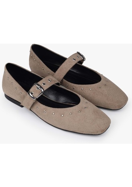 Kadın Neria Vizon Süet Troklu Babet modelleri