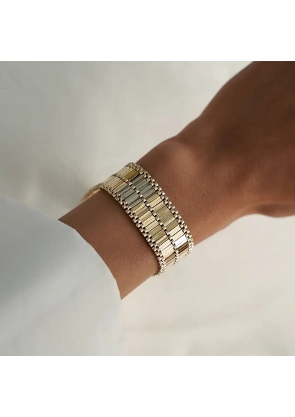 Italyan Retro Kordon Altın Bileklik