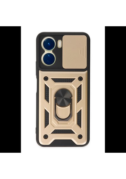 Vivo Y16 Kılıf Pars Lens Yüzüklü Silikon