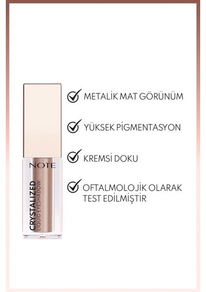 Crystalized Liquid Eyeshadow Likit Metalik Göz Farı - 10 Sand Whisper fiyatları
