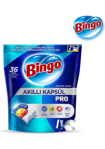 Akıllı Kapsül Pro Bulaşık Makinesi Deterjanı Tableti 36 Adet