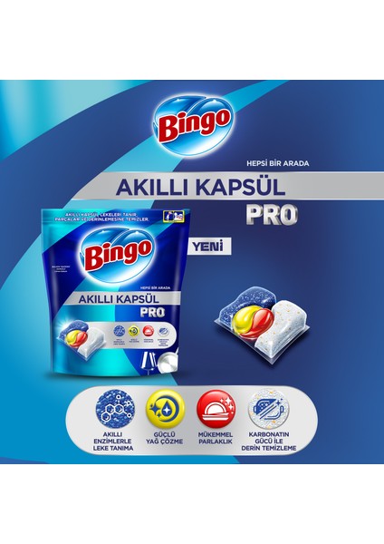 Akıllı Kapsül Pro Bulaşık Makinesi Deterjanı Tableti 50'li