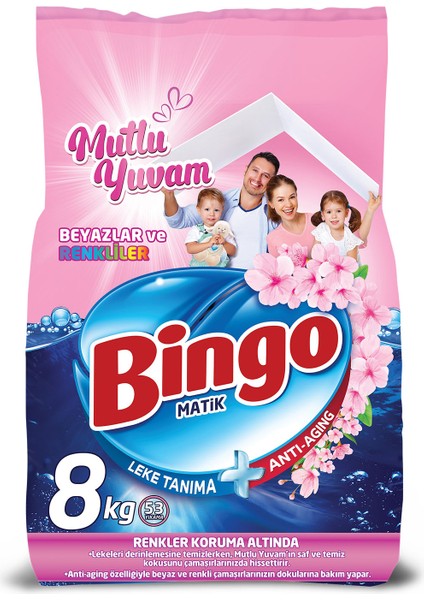 Matik 8 kg Mutlu Yuvam Renkliler ve Beyazlar Toz Çamaşır Deterjanı