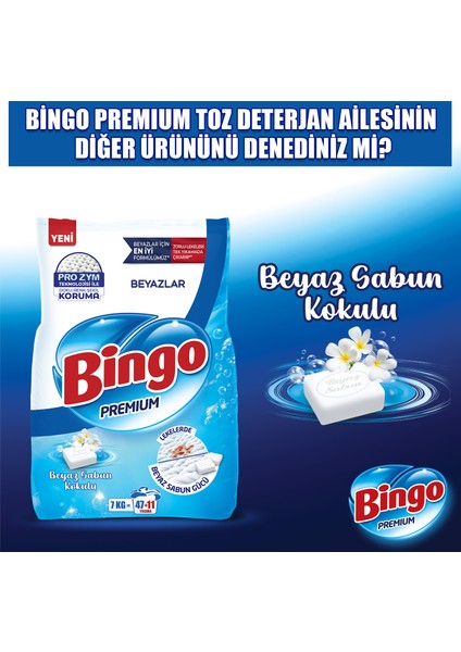 Bingo premium Toz Çamaşır Deterjanı 7 kg Renkli