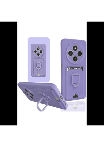 Xiaomi Redmi 14C Kılıf Zuma Kartvizitli Yüzüklü Silikon