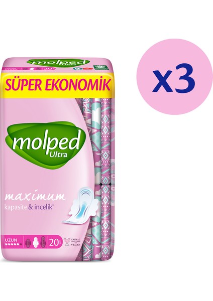 ULTRA HİJYENİK PED UZUN SÜPER AVANTAJ PAKETİ 60 ADET fiyatları