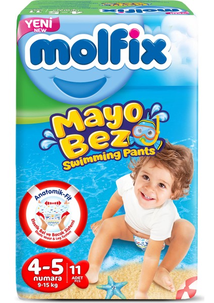 Mayo Bebek Bezi 4-5 Beden 11 Adet 9-15 kg fiyatları