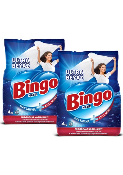 Matik Toz Çamaşır Deterjanı 4 kg Ultra Beyaz 2'li fiyatları