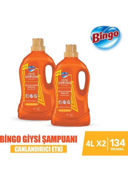 Giysi Şampuanı Canlandırıcı Etki 4L 2'li