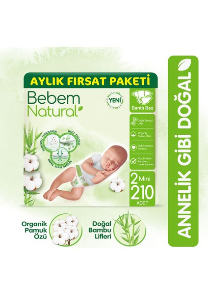 Bebek Bezi 2 Beden Mini Aylık Fırsat Paketi 210 Adet